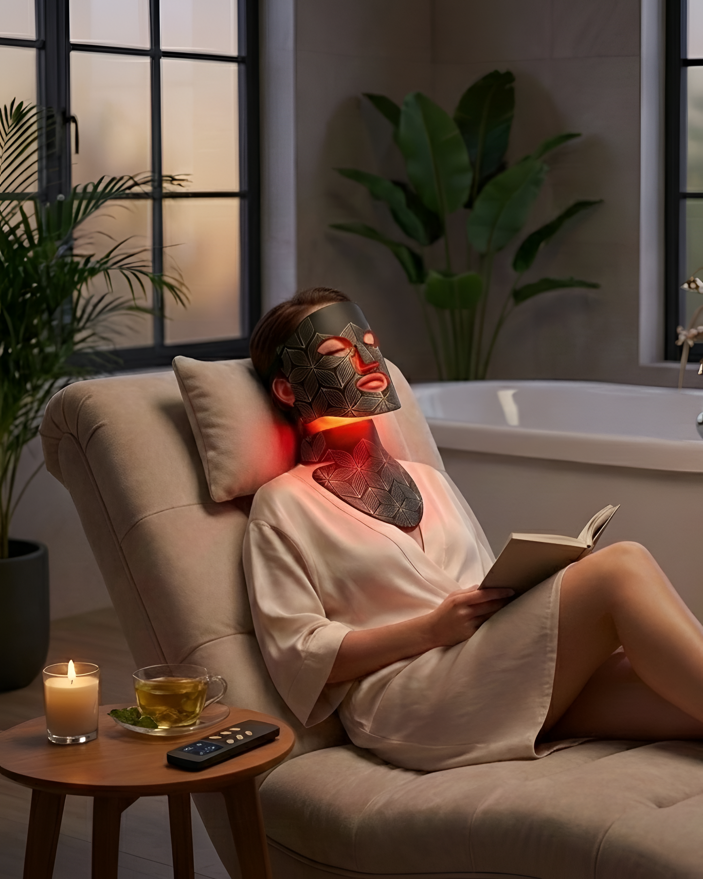 Masque de luminothérapie LED NOCTEA — Rituel du soir